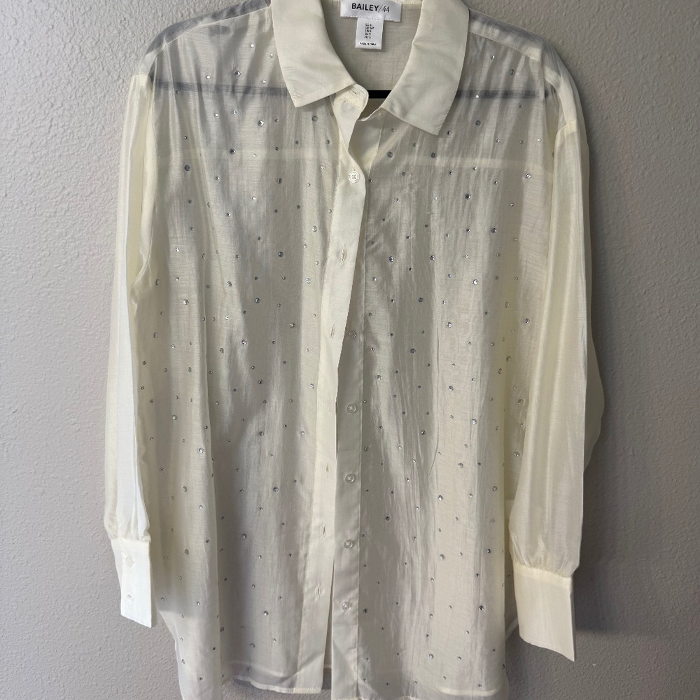 Sheer gemstones top